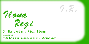 ilona regi business card